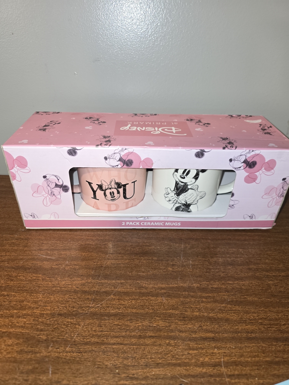 Disney Minnie & Mickey 2-Pack Ceramic Mugs - Pink & White